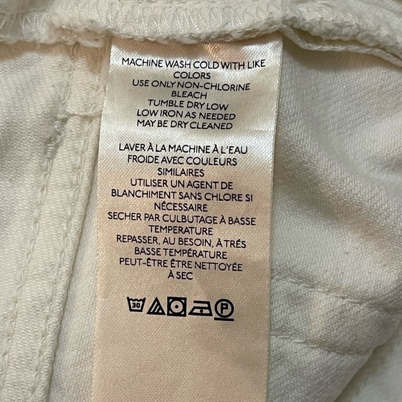 We the Free Free People cream distressed jean shorts women’s size 30 - Picture 7 of 9